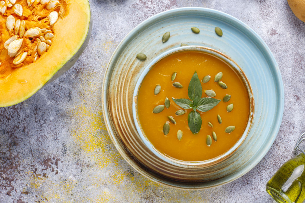 Sopa de Lentilha com Bacon e Abóbora